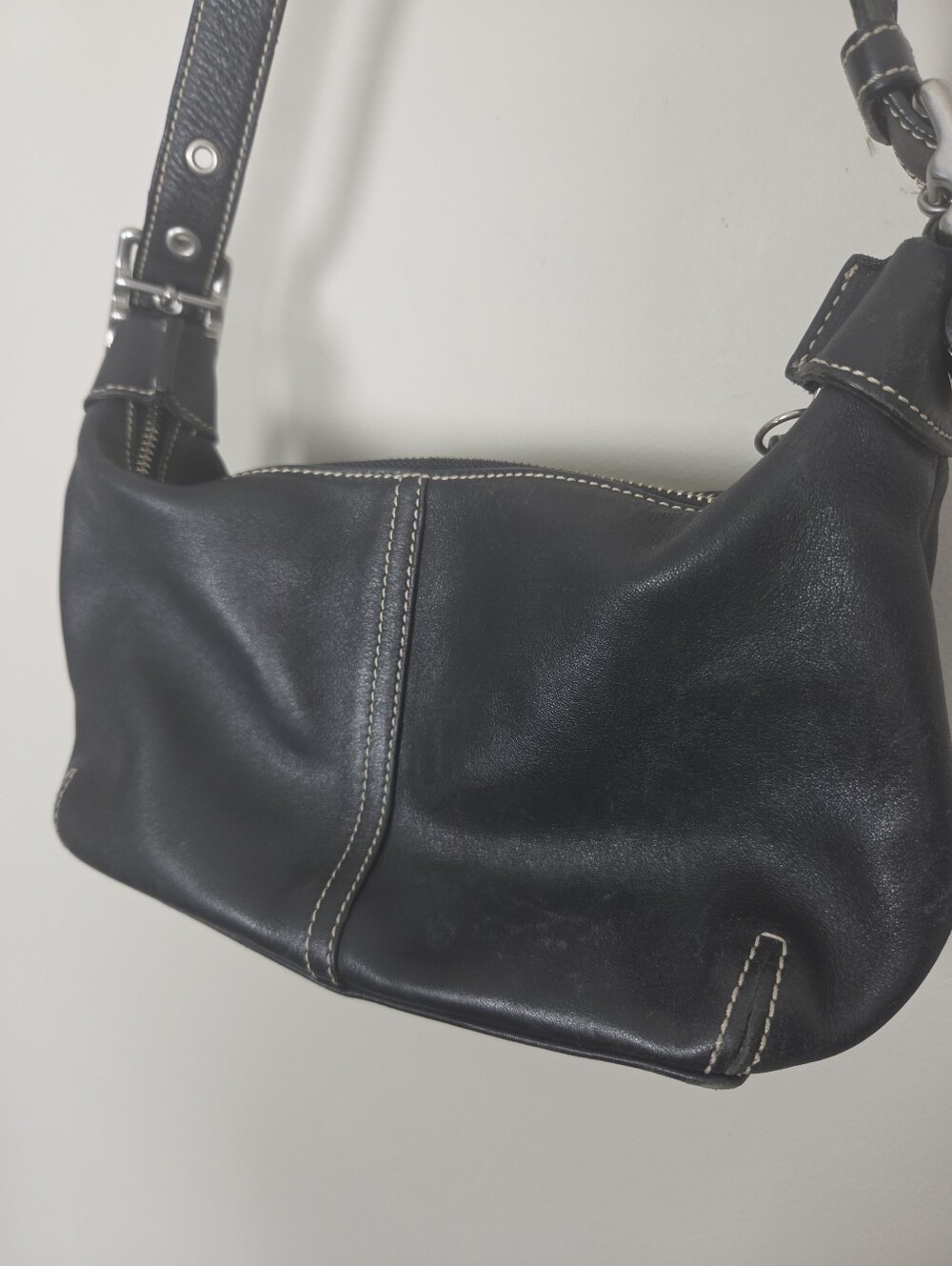 Vintage Y2K Coach 9564 Black Leather Legacy Demi Hobo Shoulder Bag - Picture 5 of 10